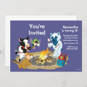 Invitation Webkinz| Marshmallows des feux de camp (Devant / Derrière)