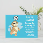 Invitation Webkinz| Meerkat Jouer au football (Debout devant)