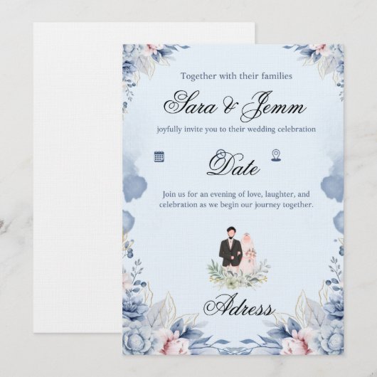 Invitation Wedding  (Devant / Derrière)