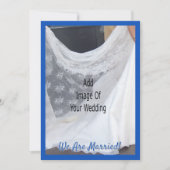 Invitation Wedding Announcement Card Blue Sapphire Bells (Devant)