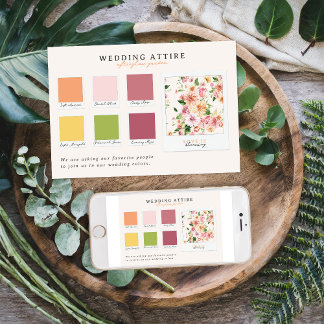 Invitation Wedding Attire | Afterglow Garden Palette