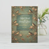 Invitation wedding birds (Debout devant)