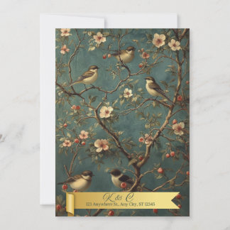 Invitation wedding birds