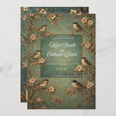Invitation wedding birds (Devant / Derrière)