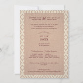 Invitation Wedding Bohemian Tribal Textile Texture Background (Dos)