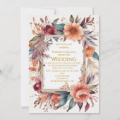 Invitation Wedding Boho style Modern Sophisticated Classy (Dos)