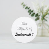 Invitation Wedding Bridesmaid 2024 Simple Proposal Silver (Debout devant)