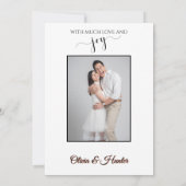 Invitation Wedding, Burnt Orange, Modern, Typography, Script, (Dos)