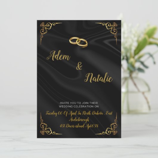 Invitation Wedding Card  (Debout devant)