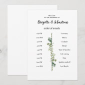 Invitation Wedding Celebration Brigitte Sebastian Ceremony   (Devant / Derrière)