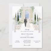 Invitation Wedding ceremony art  (Devant)