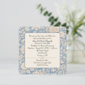 Invitation Wedding Chinoiserie Bird and Flower Pattern (Debout devant)