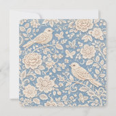 Invitation Wedding Chinoiserie Bird and Flower Pattern (Dos)
