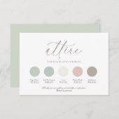 Invitation Wedding Color Palette Guide (Devant / Derrière)