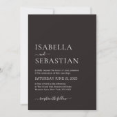Invitation Wedding Dark Maroon (Devant)