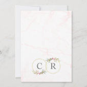 Invitation Wedding Delicate Romantic Flower Garland Pastel  (Dos)