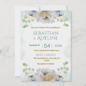 Invitation wedding flowers (Devant)