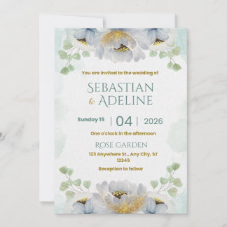 Invitation wedding flowers