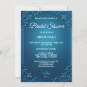 Invitation Wedding Geometric Teal Turquoise Bridal Shower (Devant)