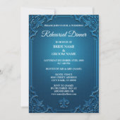 Invitation Wedding Geometric Teal Turquoise Rehearsal Dinner (Devant)