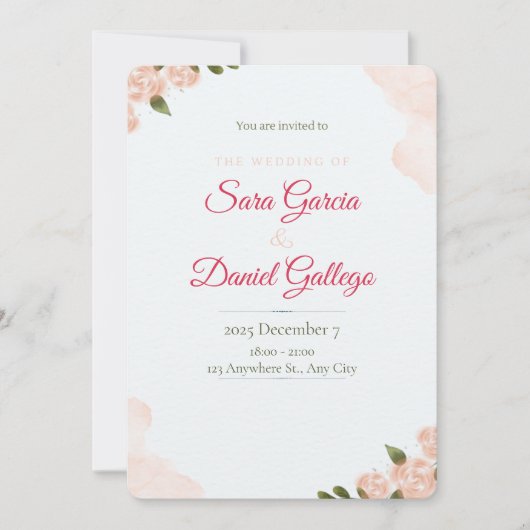 Invitation wedding invitastion (Devant)