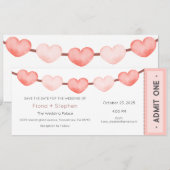 Invitation Wedding Invitation, Wedding Ceremony Reception (Devant / Derrière)