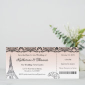 Invitation Wedding Invitation, Wedding Stationary, Paris (Debout devant)