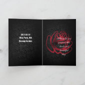 Invitation Wedding Invite - Gothic W Rose Petals (Intérieur)
