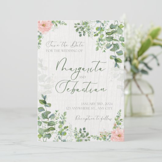 invitation wedding kaart (Staand voorkant)