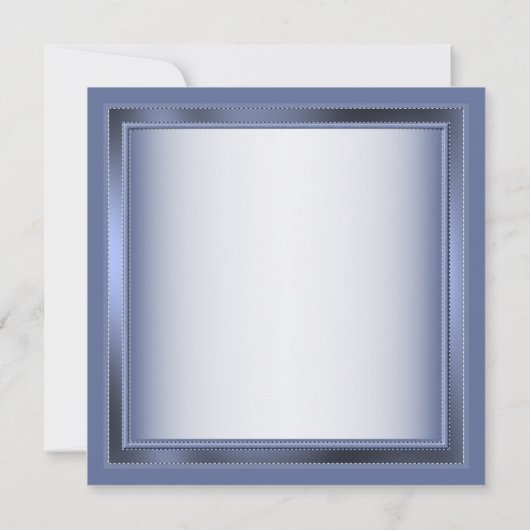 Invitation Wedding Navy Blue Floral Silver Rehearsal Dinner (Dos)