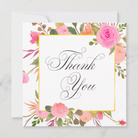 Invitation Wedding or Shower Thank you cards (Devant)