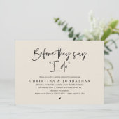 Invitation Wedding Rehearsal Dinner, Before They Say "I Do" (Debout devant)