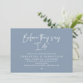 Invitation Wedding Rehearsal Dinner, Before They Say "I Do" (Debout devant)