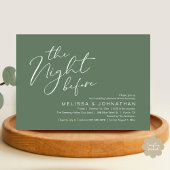 Invitation Wedding Rehearsal Dinner The Night Before