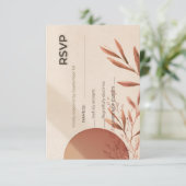 Invitation Wedding RSVP Card Terracotta Arch Olive Branch (Debout devant)