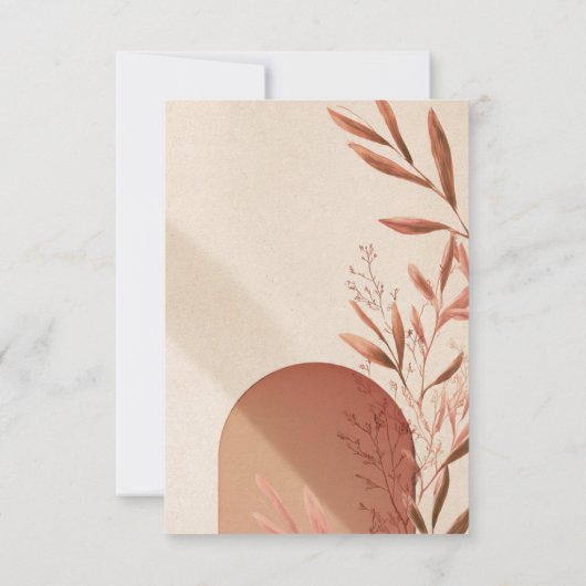 Invitation Wedding RSVP Card Terracotta Arch Olive Branch (Dos)