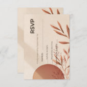 Invitation Wedding RSVP Card Terracotta Arch Olive Branch (Devant / Derrière)