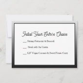 Invitation  Wedding RSVP & Entrée Choices (Dos)