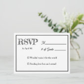 Invitation  Wedding RSVP & Meal Choices (Debout devant)