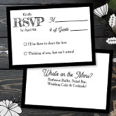Invitation  Wedding RSVP & Reception Dinner Menu