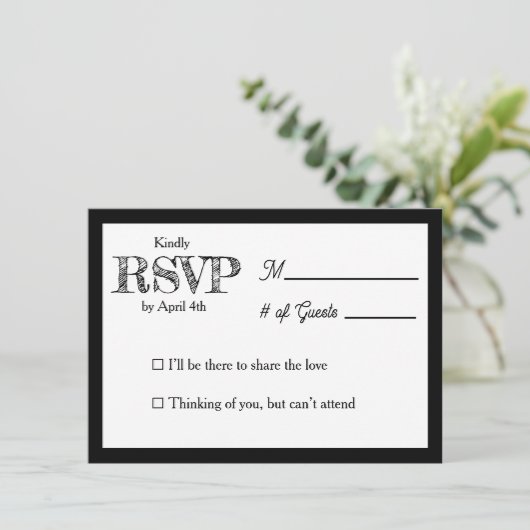 Invitation  Wedding RSVP & Reception Dinner Menu (Debout devant)
