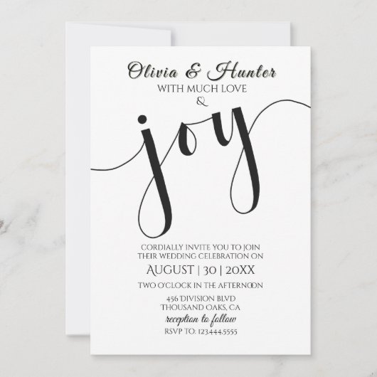 Invitation Wedding, Sage Green, Modern, Typography, Script, (Devant)