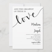 Invitation Wedding, Script, Simple, Christian, Typography (Devant)