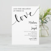 Invitation Wedding, Script, Simple, Christian, Typography (Debout devant)