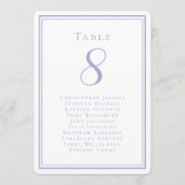 Invitation Wedding Seating List Guest Table Number Lavender (Dos)