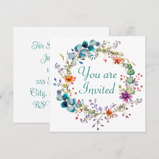 Invitation wedding shower (Devant / Derrière)