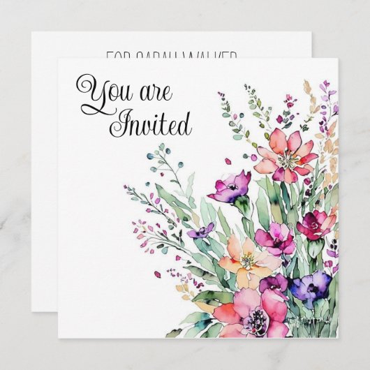 Invitation wedding shower (Devant / Derrière)