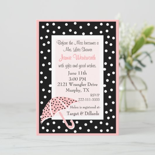 Invitation Wedding shower (Debout devant)
