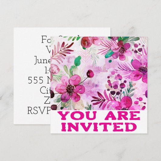 Invitation wedding shower (Devant / Derrière)