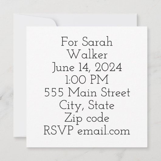 Invitation wedding shower (Dos)